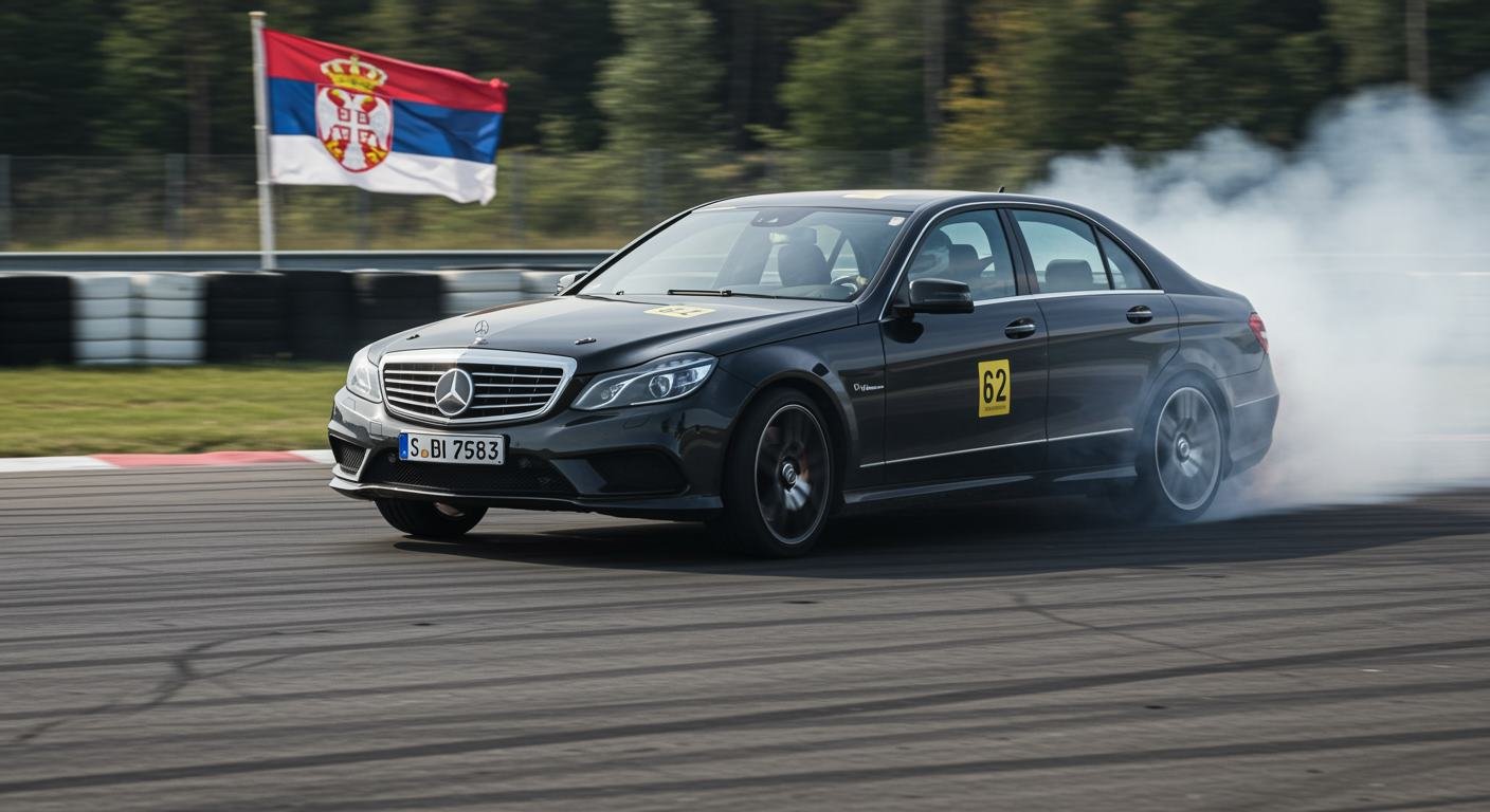 Mercedes AMG drifta na ADAT testu letnjih guma 2025 godine