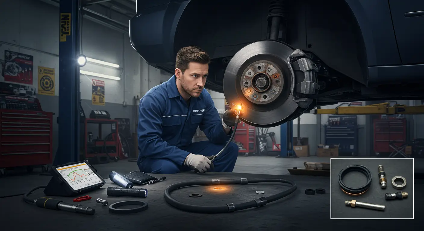 Dijagnostikovanje problema sa kočionim crevom uključuje prepoznavanje simptoma kao što su mekana pedala kočnice, curenje tečnosti i neravnomerno kočenje, a zamena obuhvata uklanjanje oštećenog creva i instalaciju novog kako bi se osigurala ispravna funkcionalnost sistema kočenja.