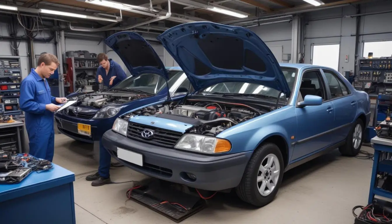 Fotografija prikazuje automobilsku instrument tablu sa uključenim signalnim lampicama koje ukazuju na moguće probleme sa ECU (jedinicom za kontrolu motora), kao što su lampica motora i upozorenja za performanse.