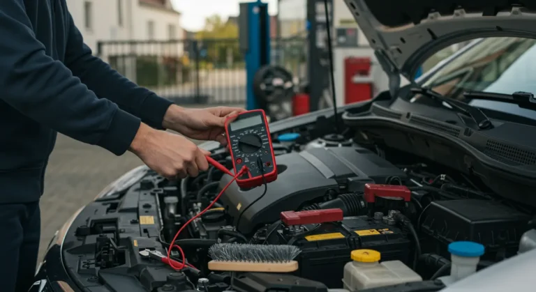 Provera i održavanje auto baterije: koraci za duži vek trajanja, uključujući čišćenje terminala i proveru napona. Automobili.