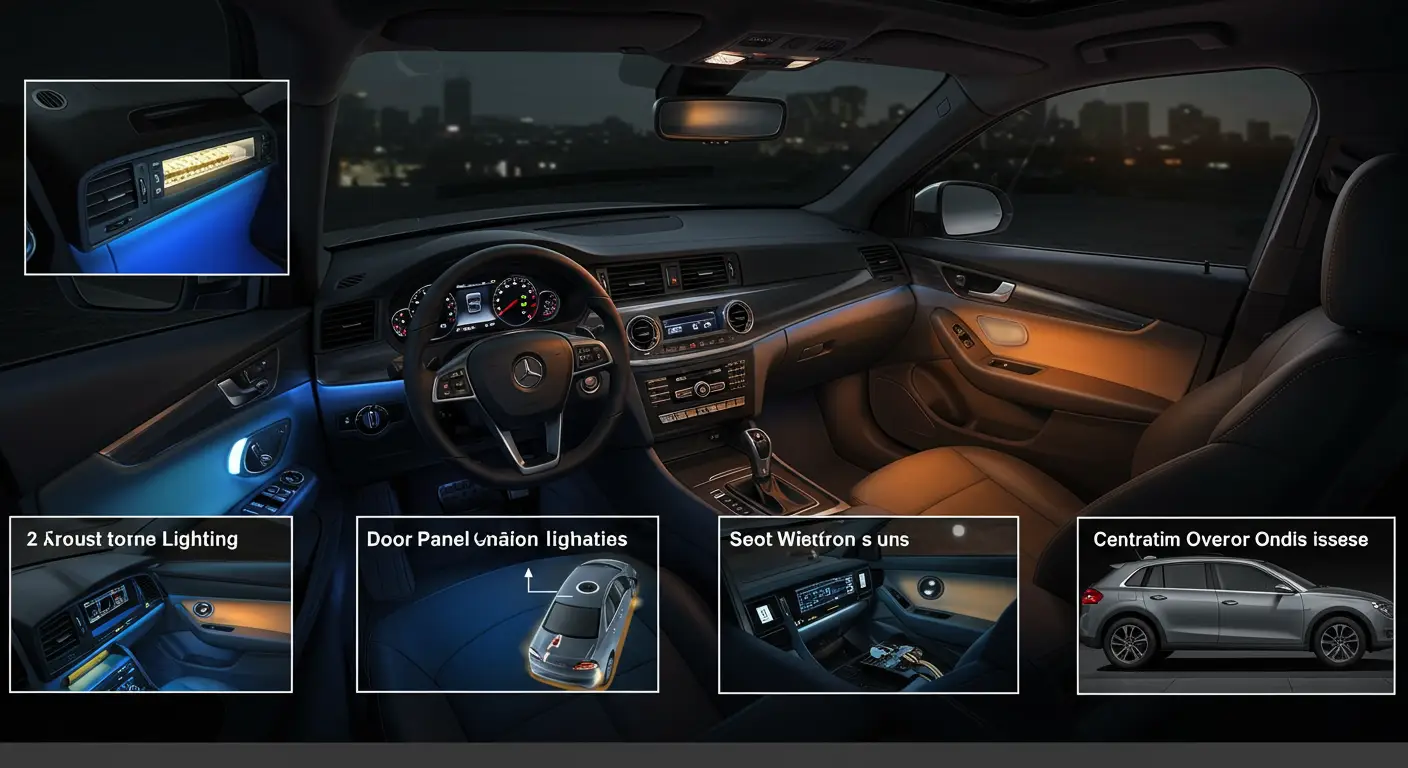 Malfunkcije ambijentalnog osvetljenja u automobilu mogu biti izazvane lošim priključcima, kvarom LED traka ili softverskim problemima, a rešenja uključuju proveru i zamenu oštećenih delova, ponovno povezivanje kablova ili ažuriranje softvera.