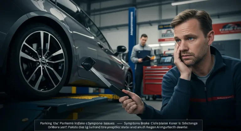 Simptomi: auto se kreće na nagibu, slabi ili ne reaguje. Rešavanje: proverite sajlu, kočione pločice, hidrauliku sistema.