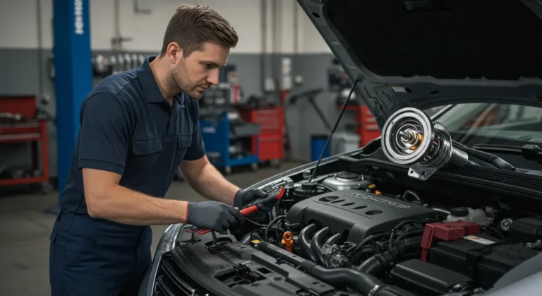 Problemi sa termostatom: simptomi uključuju pregrevanje ili hladan motor; dijagnoza zahteva proveru otvaranja/zatvaranja; zamena podrazumeva instalaciju novog termostata.