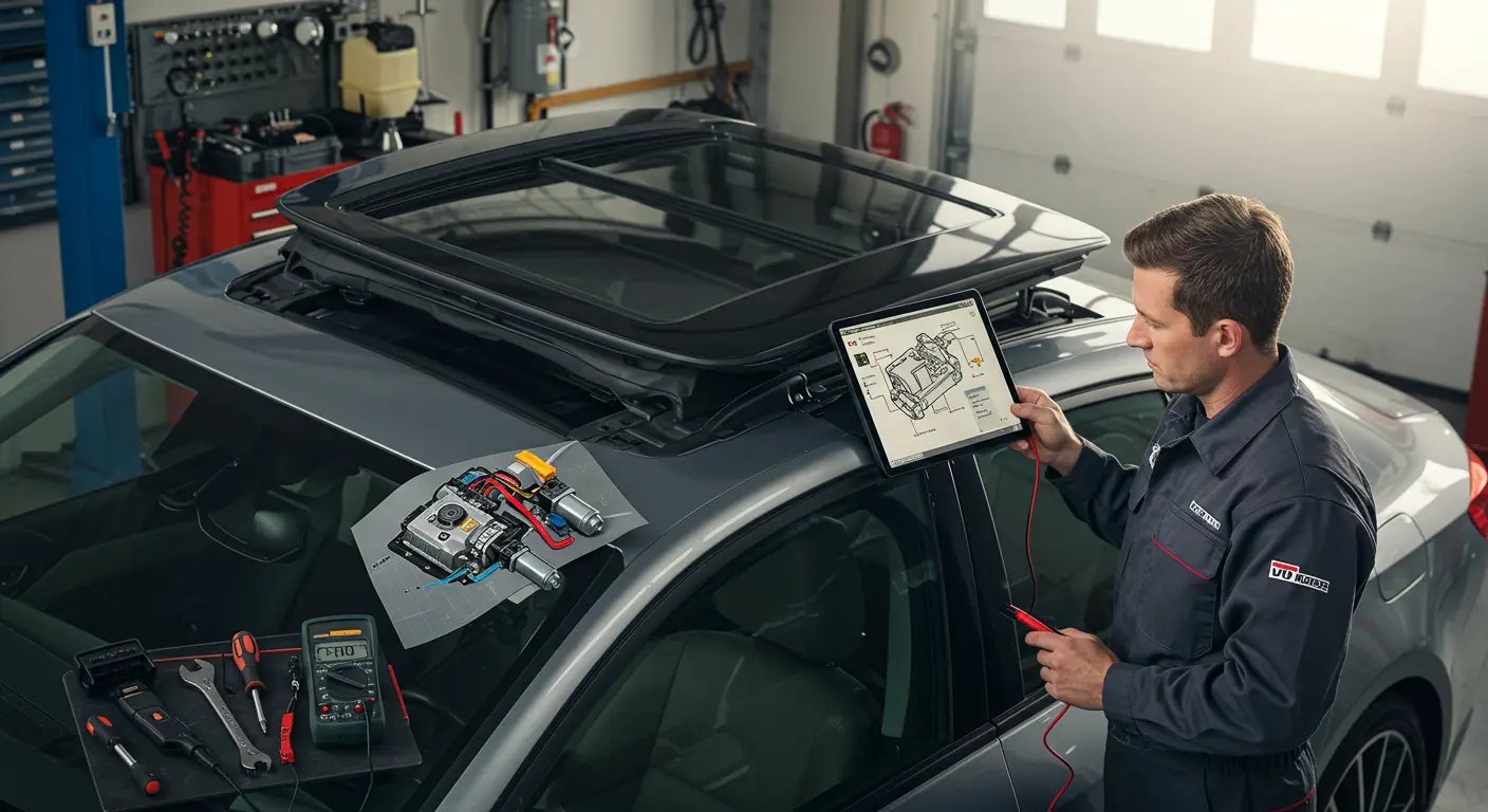 Slika prikazuje vodič za identifikaciju simptoma neispravnog motora šibera na automobilu, uključujući moguće uzroke problema i predložena rešenja za popravku.