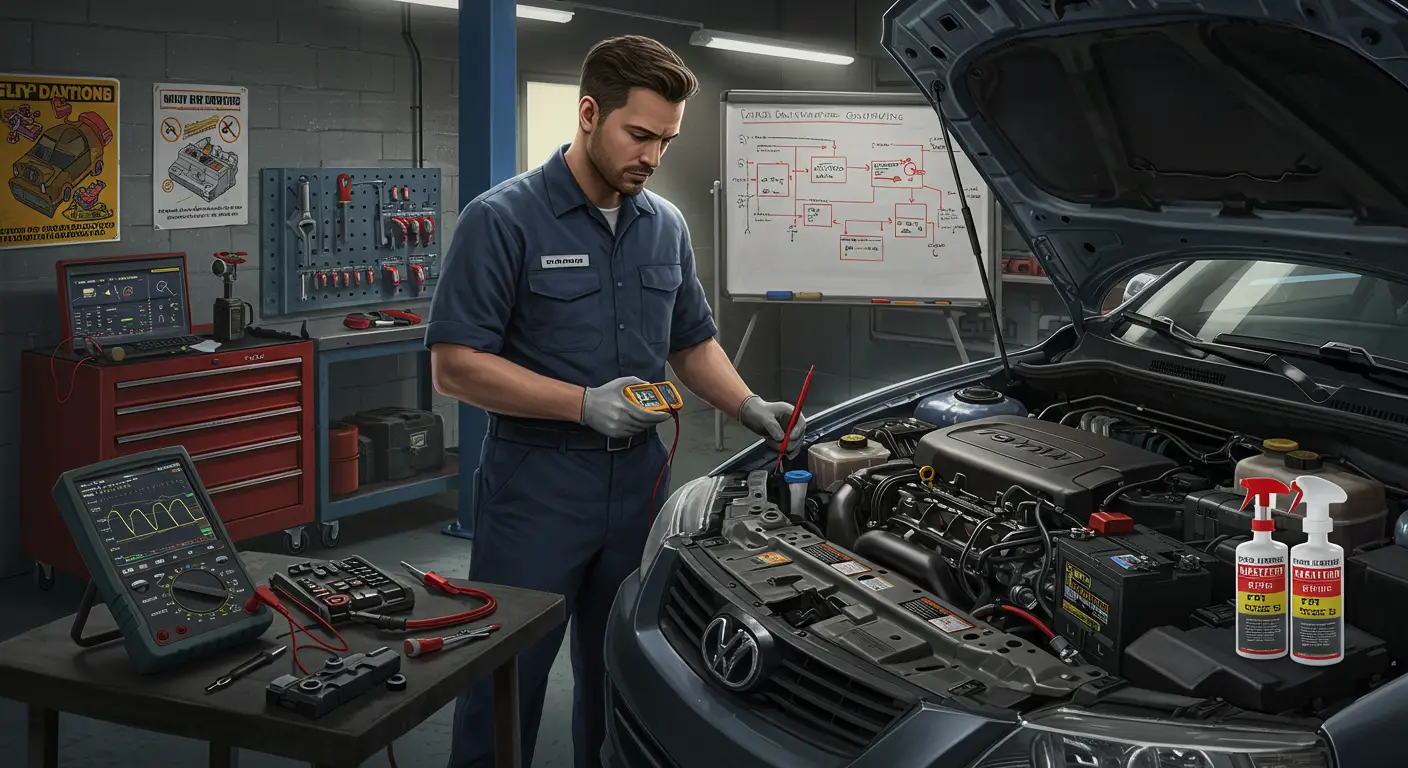 Uobičajeni uzroci pražnjenja akumulatora automobila uključuju ostavljene svetle ili električne uređaje uključenima, loš alternator, koroziju na terminalima, ili kratke vožnje koje ne pune bateriju dovoljno. Rešenja uključuju isključivanje uređaja kada nisu u upotrebi, redovno proveravanje i čišćenje terminala, kao i testiranje i zamenu alternatora ako je potrebno.