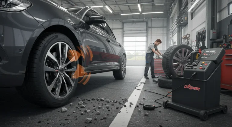 Volan se trese zbog problema sa pneumaticima ili balansiranjem točkova, zahteva dijagnostiku za bezbednu vožnju. Automobilska dijagnostika.