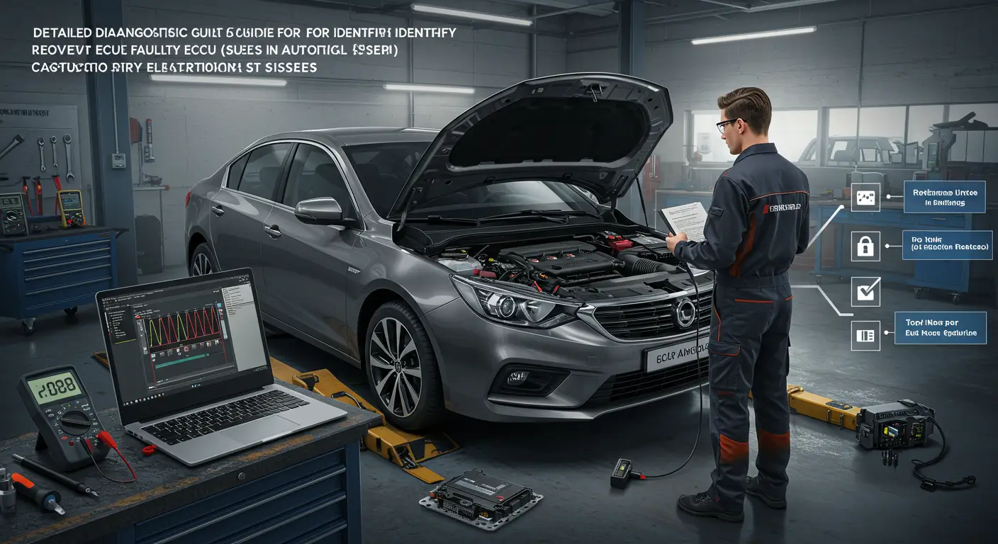 Znakovi neispravnog ECU uključuju problematičan start motora, smanjenje performansi, i nepravilno paljenje kontrolnih lampica na instrument tabli. Dijagnoza se vrši putem OBD skenera, a rešenje može biti resetovanje ili zamena ECU.