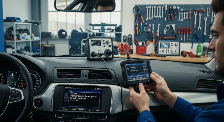 Senzor brzine vozila (VSS) sa niskim naponom ulaza, dijagnostički kod P0502, problem u električnom kolu automobila.