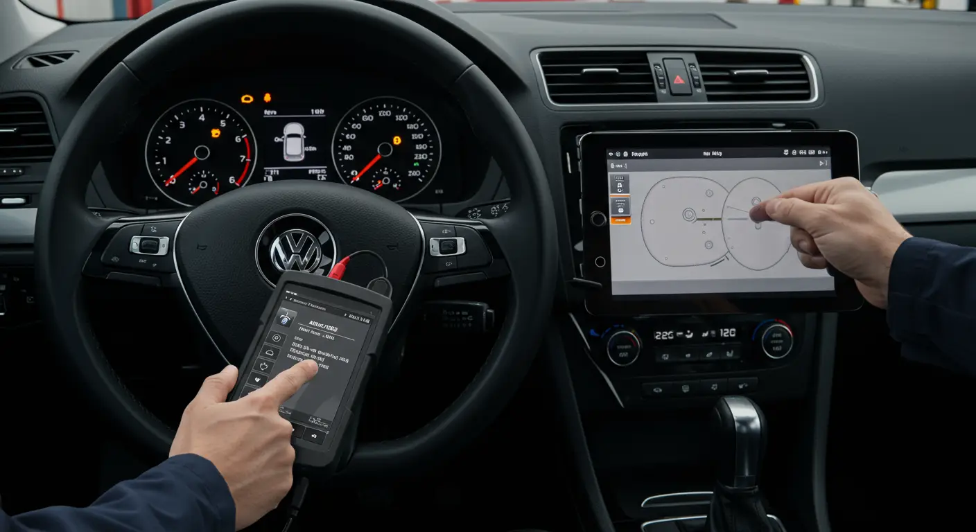 Instrument tabla automobila sa upaljenom lampicom za vazdušni jastuk/SRS upozorenje.
Lampica za Airbag/SRS upozorenje svetli na kontrolnoj tabli automobila.