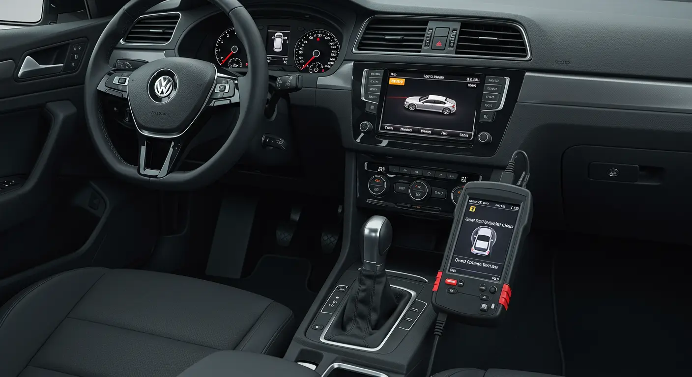 Na slici je prikaz instrument table automobila sa upaljenim indikatorom za vezivanje pojasa, što podseća vozača da stavi sigurnosni pojas.