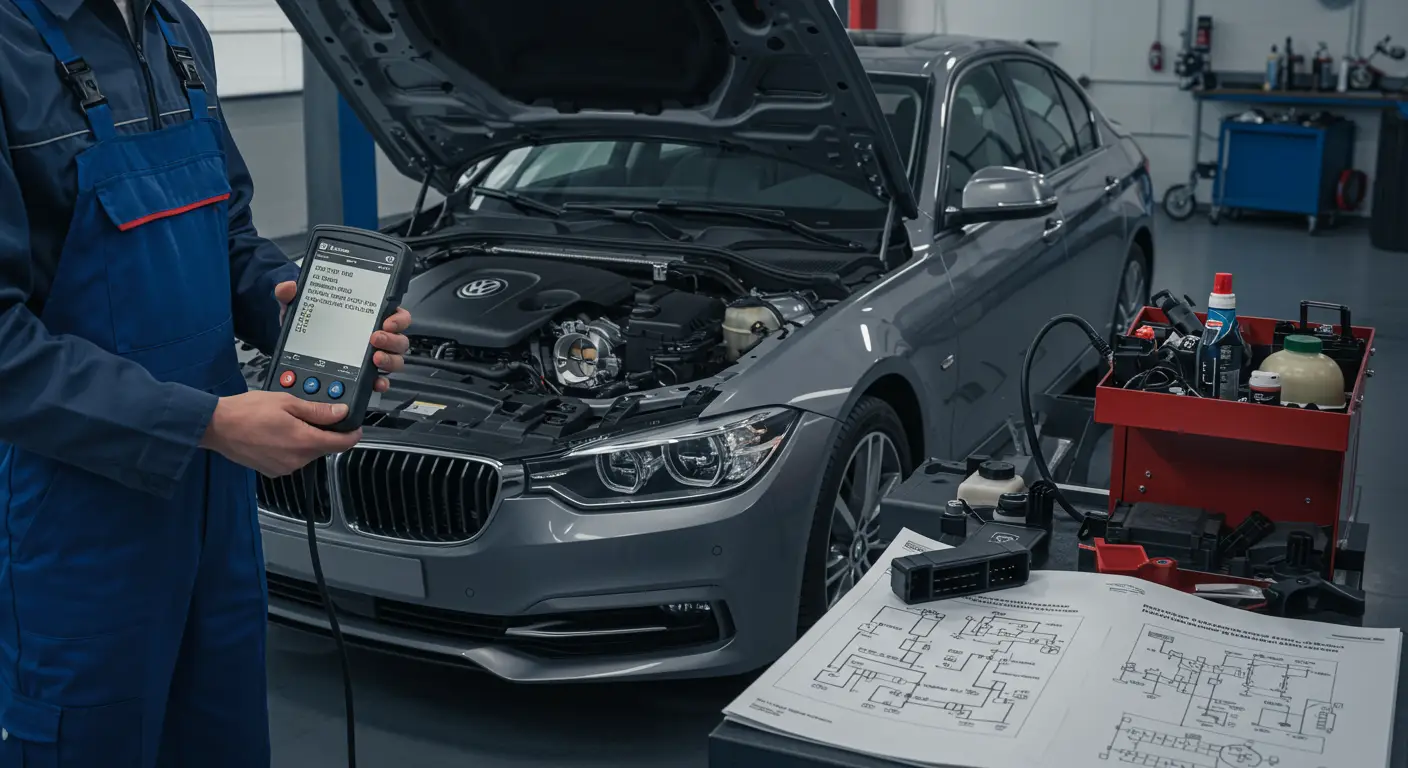 Dijagnostički skener prikazuje grešku P0510 na instrument tabli automobila, ukazujući na problem sa prekidačem za zatvorenu poziciju gasa. Na ekranu su vidljivi tehnički podaci i upozorenje o kvaru.