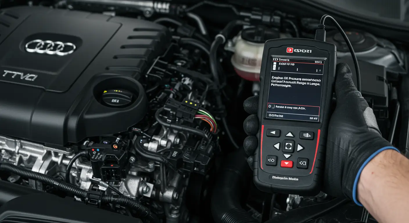 Kod greške P0521 označava problem sa radom ili opsegom senzora ili prekidača pritiska ulja motora, što može ukazivati na netačna očitavanja pritiska ulja.