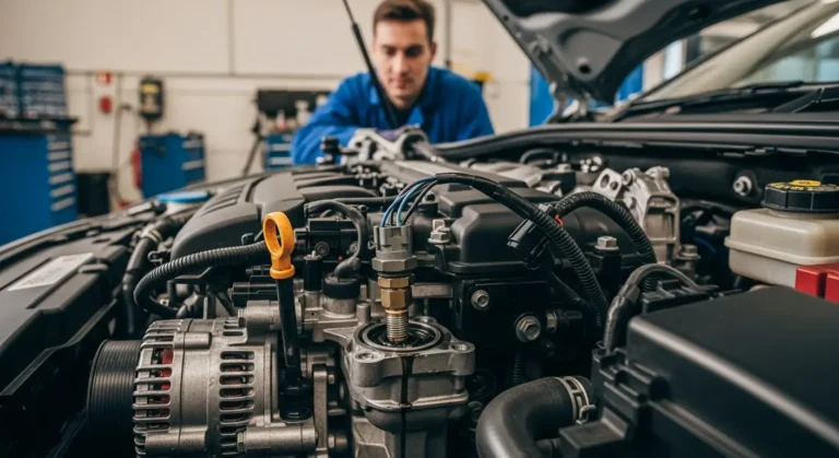 Senzor pritiska ulja motora, prikazan sa dijagnostičkim kodom P0521, ukazuje na problem sa opsegom ili performansama kola u automobilu.