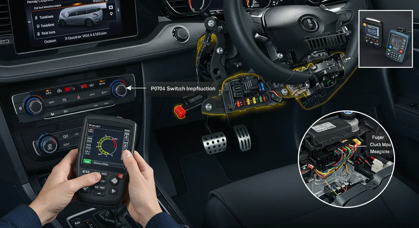 Automobilska instrument tabla sa upaljenom lampicom 