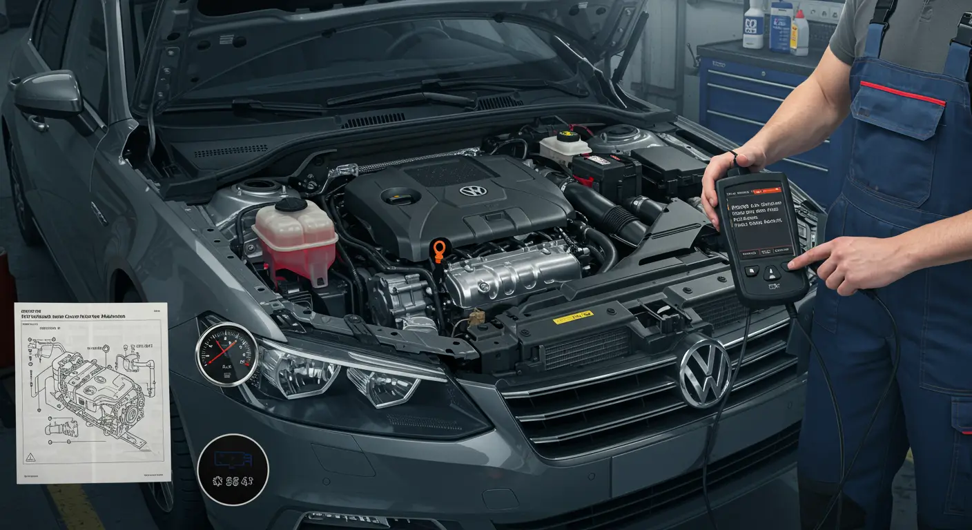 Automobilska instrument tabla sa upaljenom lampicom