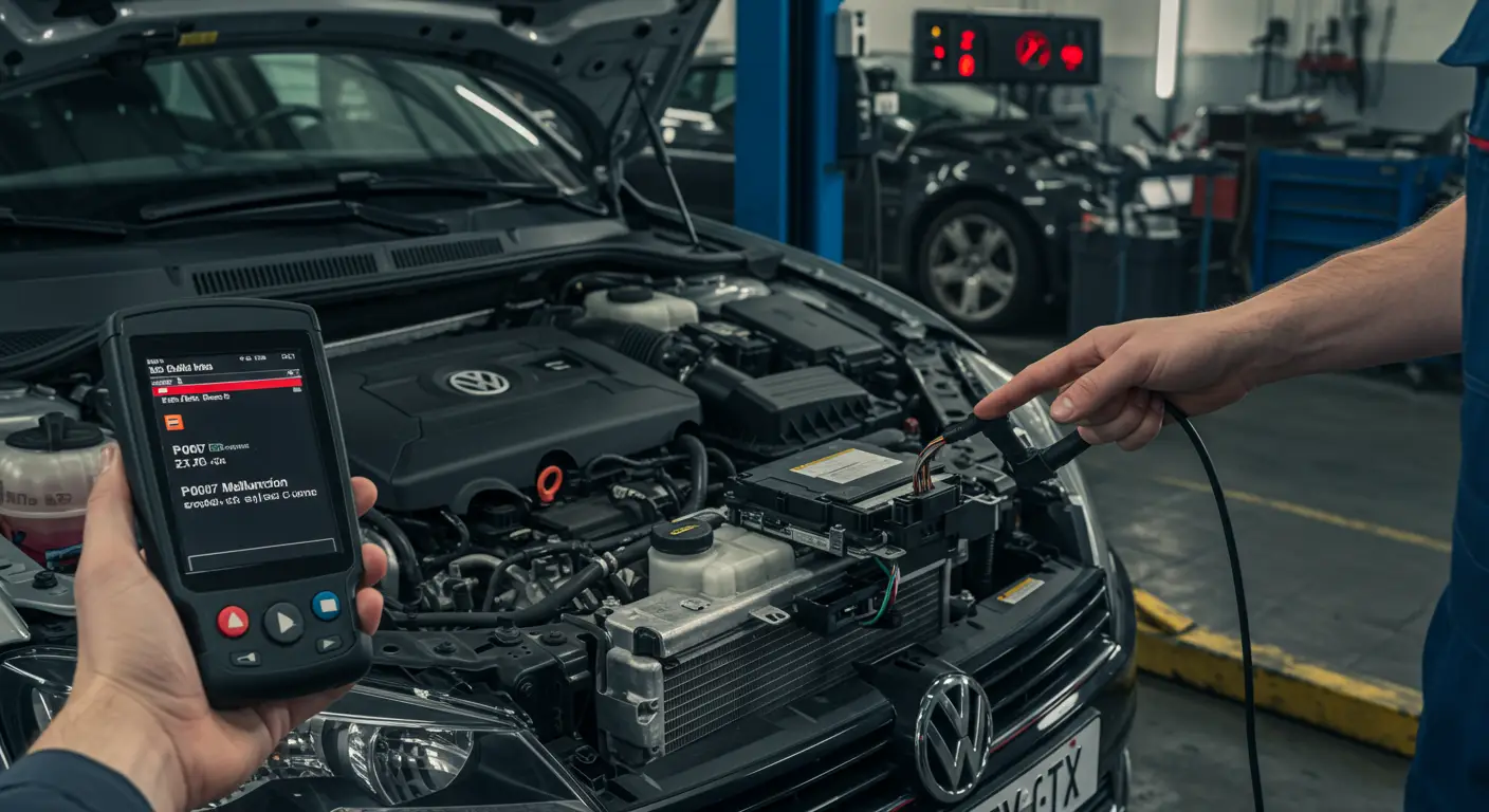 Automobilska instrument tabla sa upaljenom lampicom