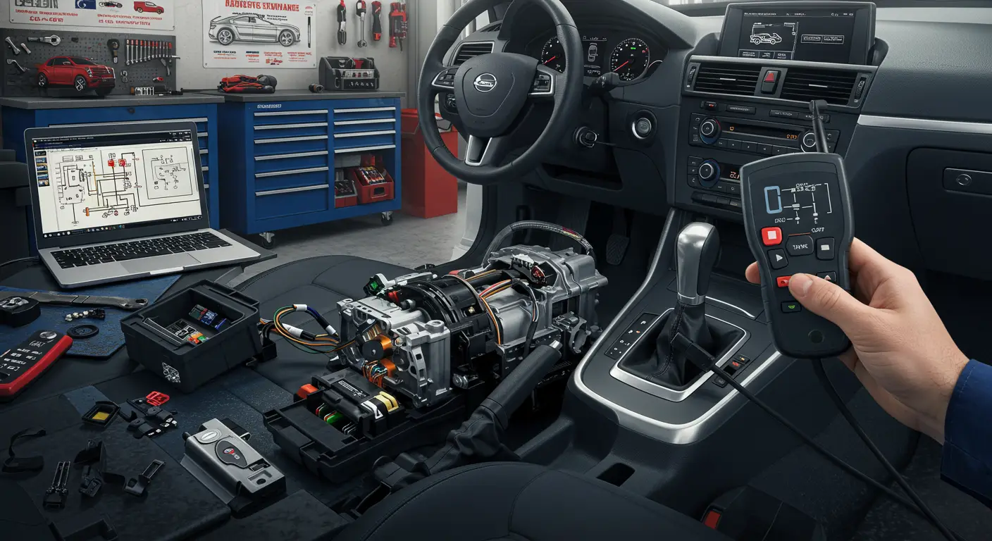 Automobilska instrument tabla sa upaljenom lampicom za proveru motora i porukom o grešci P0706 - problem sa radom prekidača položaja menjača.