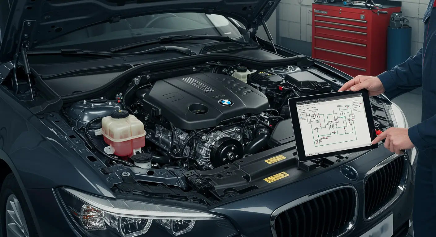 Automobilska kontrolna tabla sa uključenom lampicom za grešku, prikazujući kod P0645 koji se odnosi na problem sa A/C relejem spojke.