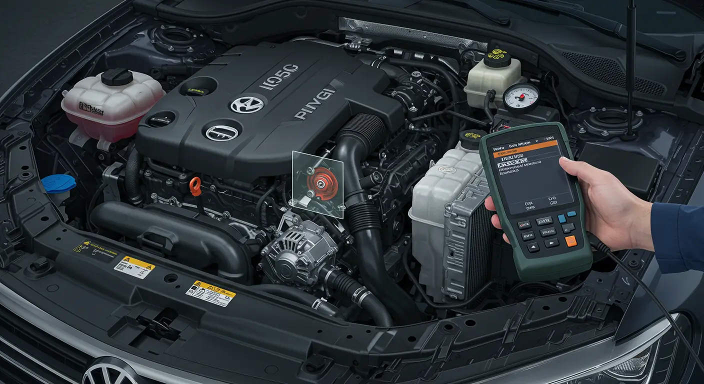 Dijagram automobilske kontrolne table sa upaljenom lampicom za grešku i oznakom P0550, koja ukazuje na problem sa Power Steering Pressure (PSP) prekidačem.