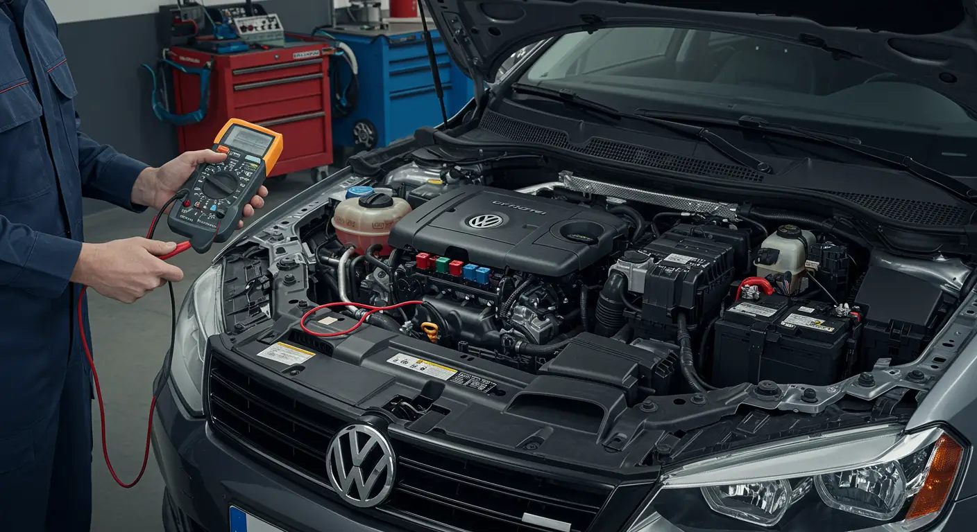 Elektronski dijagram automobila sa označenim relejem pumpe za gorivo i prikazom niskog napona u kontrolnom kolu.