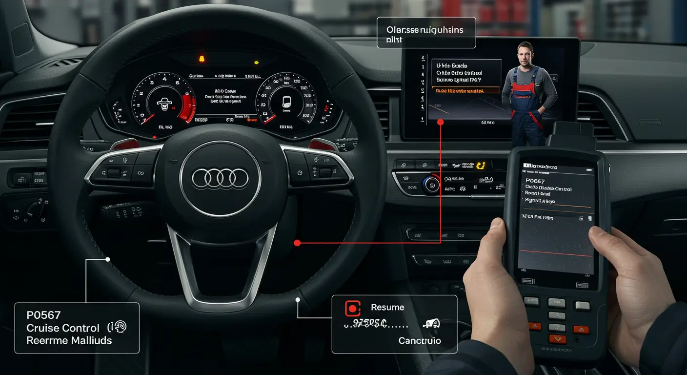 Greška P0567 označava kvar signala za nastavak (resume) tempomata, što može uzrokovati nefunkcionisanje ili pogrešan rad cruise control sistema u vozilu.