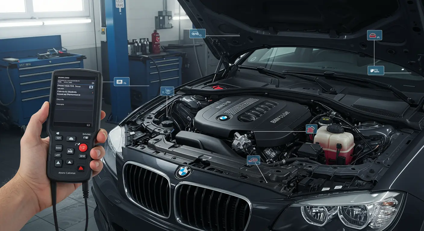 Instrument tabla automobila sa upaljenom lampicom za proveru motora, prikazuje upozorenje povezano sa kodom greške P0606 - problem sa internim radom kontrolnog modula.