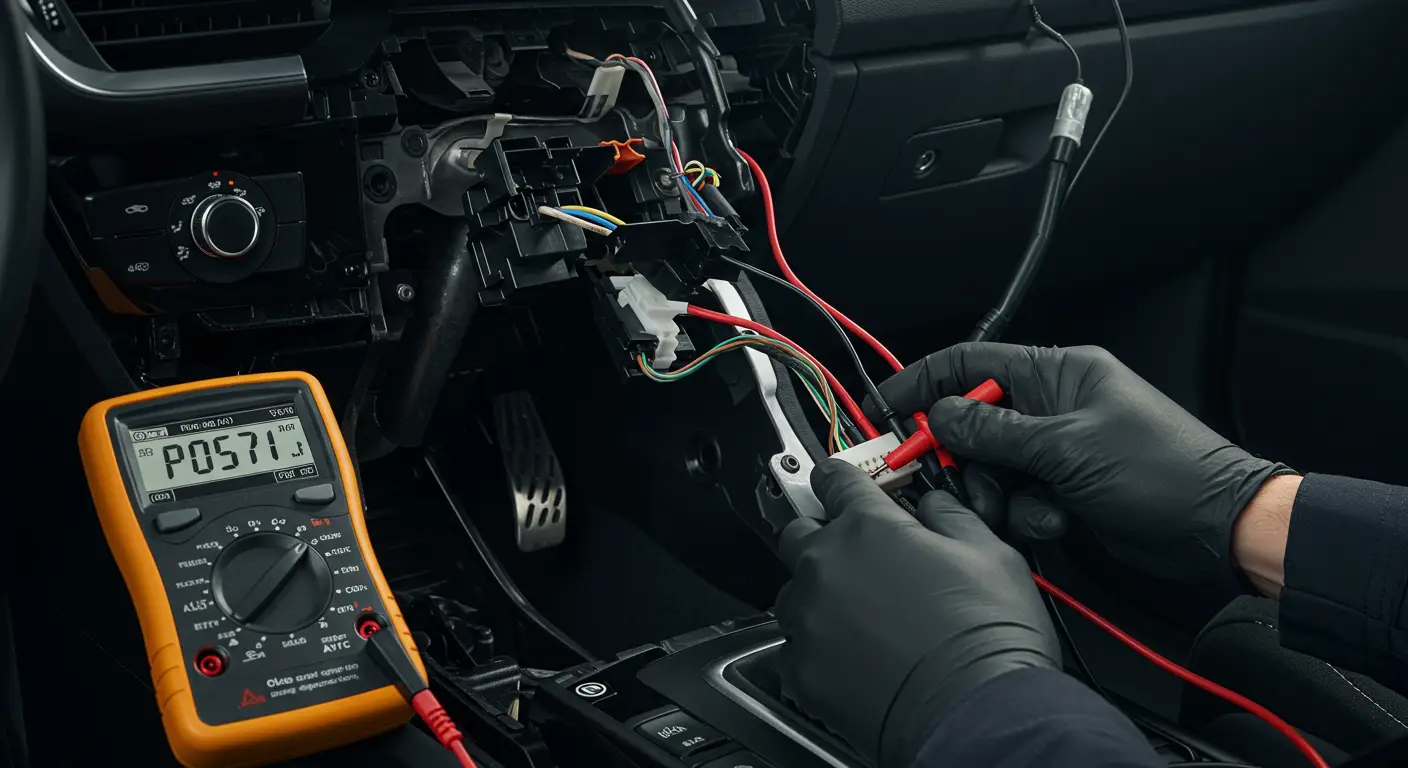 P0571 označava grešku u krugu prekidača kočnice tempomata, što može uticati na pravilno funkcionisanje cruise control sistema.