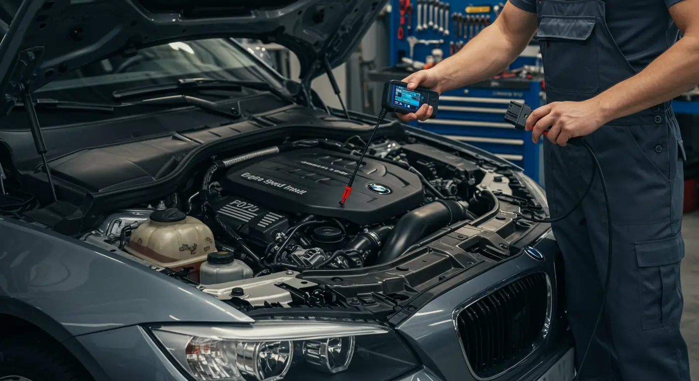 P0725 označava problem sa krugom signala broja obrtaja motora, gde ECU ne prima ispravan podatak o brzini obrtaja radilice.