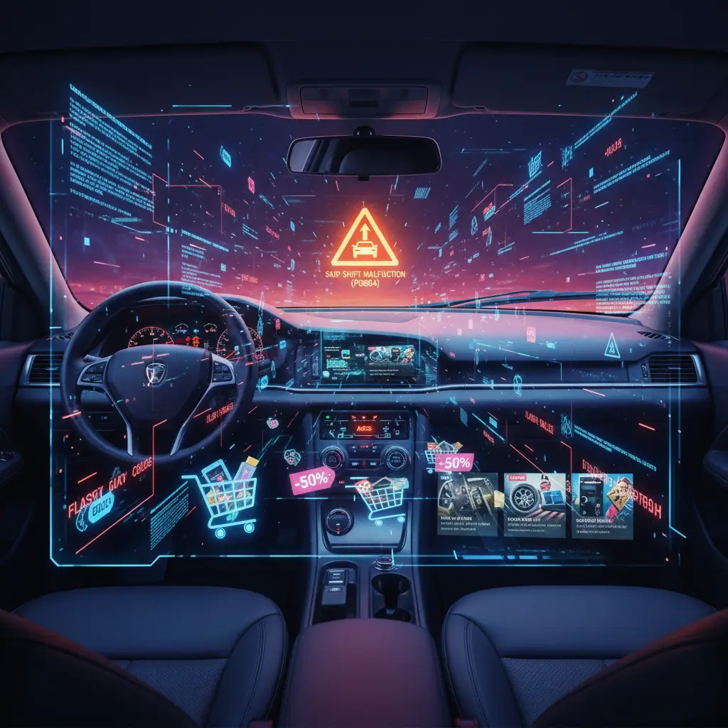 Instrument tabla automobila prikazuje zasvetljenu