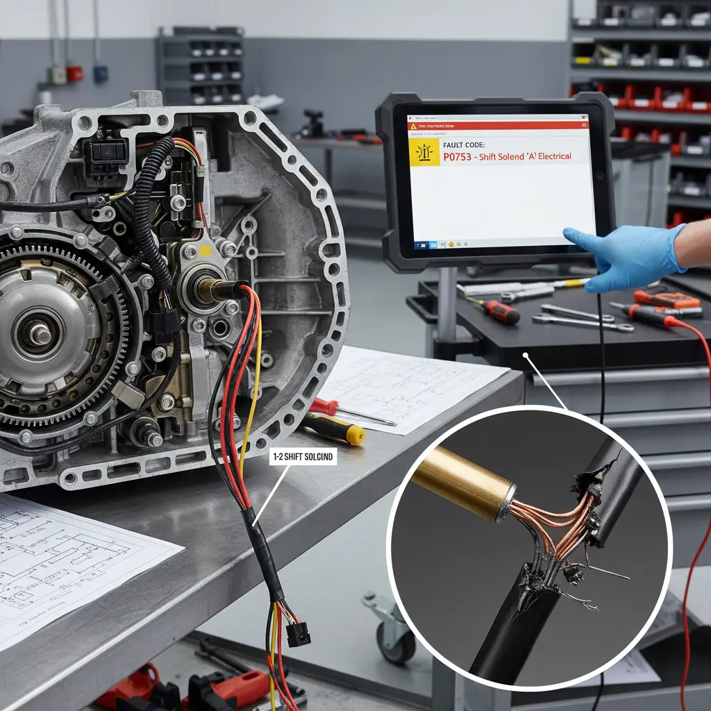 Kod P0753 označava električni problem u kolu elektroventila za promenu iz 1. u 2. brzinu, što može uticati na pouzdanost automobila prilikom online kupovine polovnih vozila.