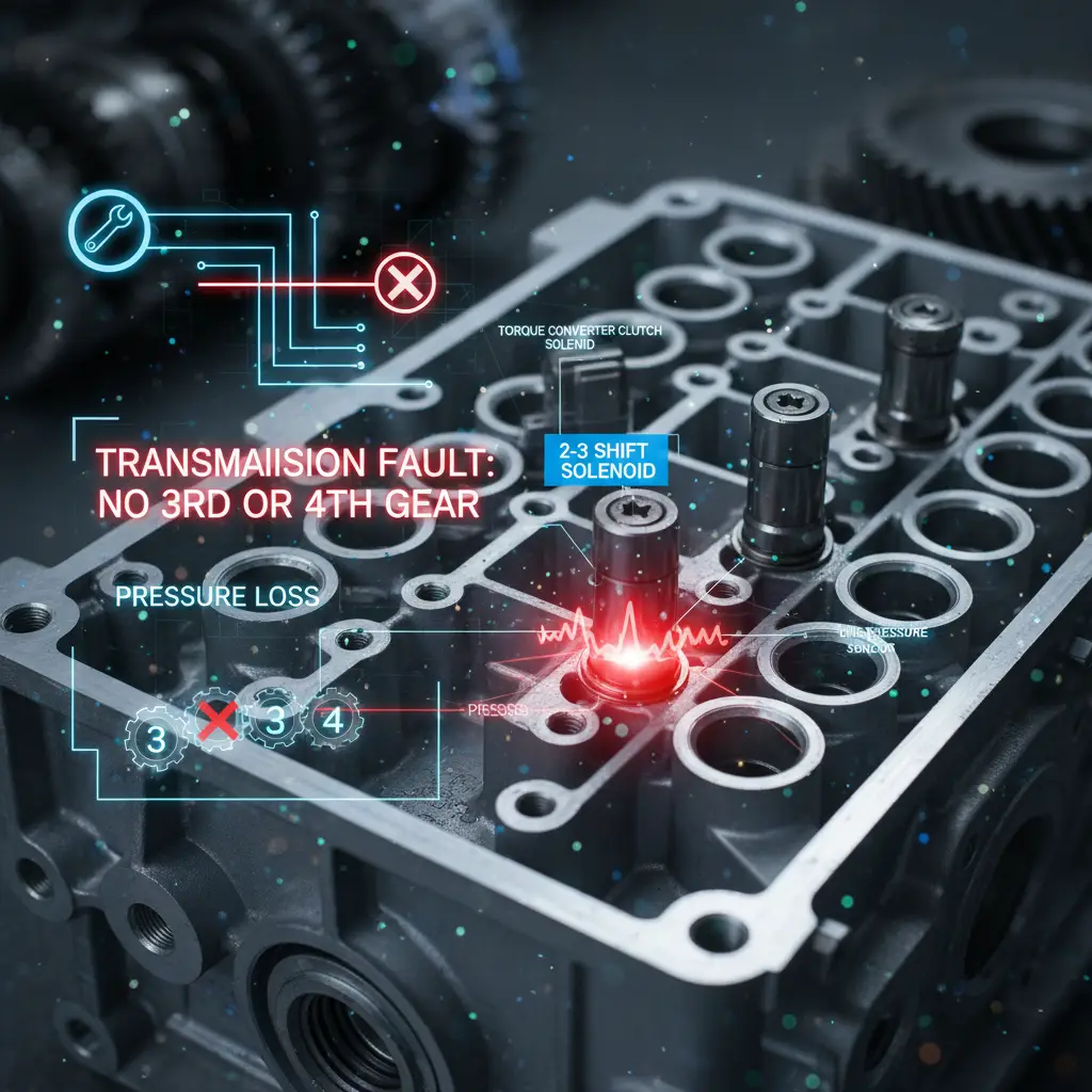 Kod P0757 označava problem sa radom solenoida ventila za promena iz 2. u 3. brzinu, što može uzrokovati da automobil ne prebacuje u treću ili četvrtu brzinu—pre kupovine automobila ili delova online, proverite da li je ovaj kvar rešen.