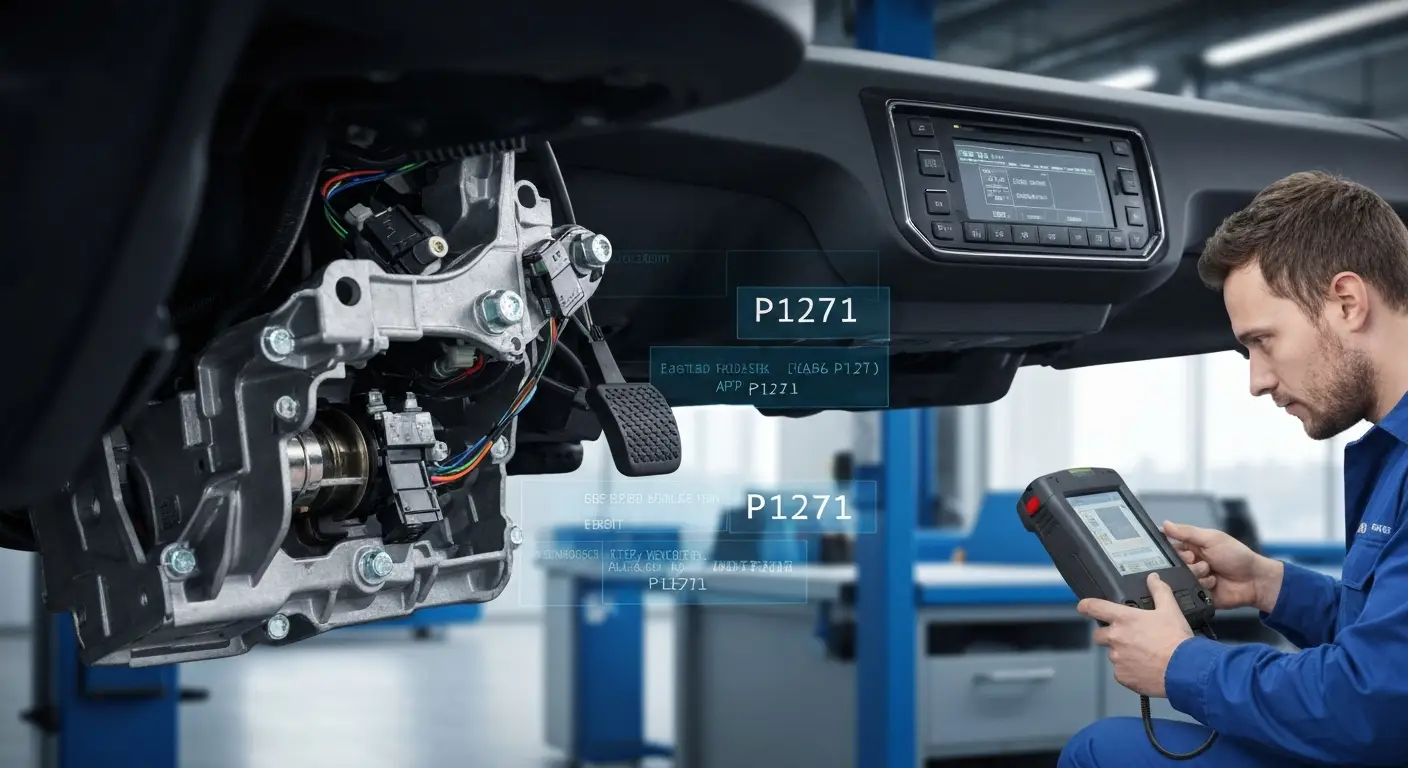 Kod P1271 označava neusklađenost signala između senzora 1 i senzora 2 pozicije papučice gasa (APP) u automobilu.