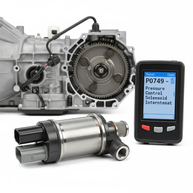 Kupovina elektromagnetnog ventila P0749 za kontrolu pritiska putem online prodavnica, prikaz proizvoda, cena i opcija dostave na ekranu računara.