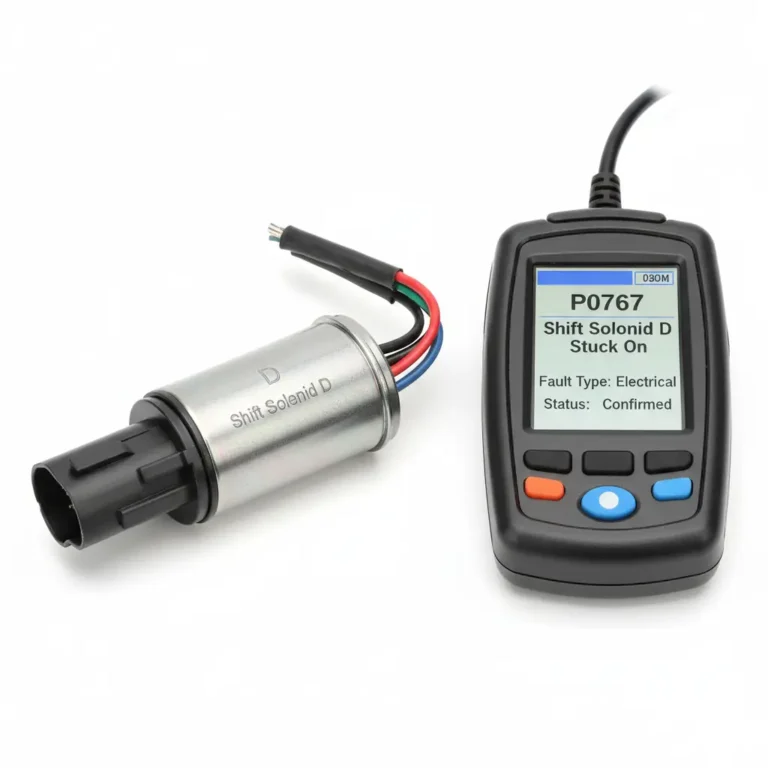 Kupovina elektrodelova za automobil online – rešenje za grešku P0767, automatski menjač, Shift Solenoid D zaglavljen, brza isporuka, pristupačne cene.