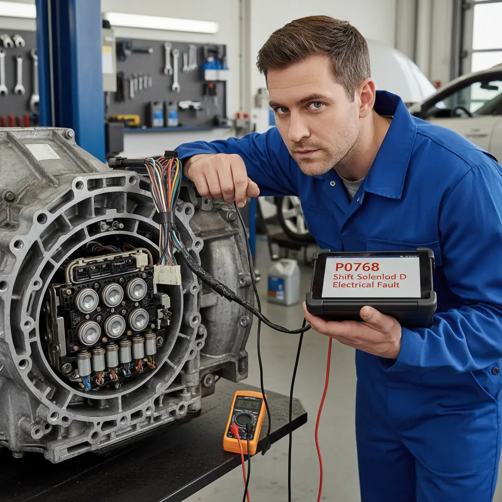 P0768 - Električni problem ventila za promenu stepena prenosa D može uzrokovati probleme sa automatskim menjačem, što je važno proveriti prilikom online kupovine polovnih automobila ili delova.