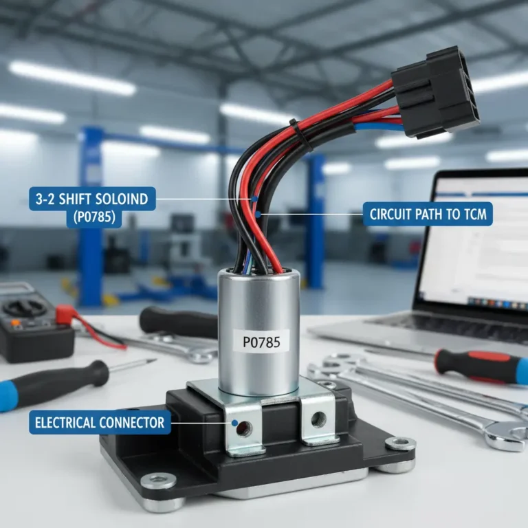 P0785 – Električni krug solenoida za prebacivanje iz 3 u 2 brzinu Kupovina solenoida za menjač online, prikaz električnog kola P0785, dijagnostika i naručivanje auto delova putem internet prodavnice.