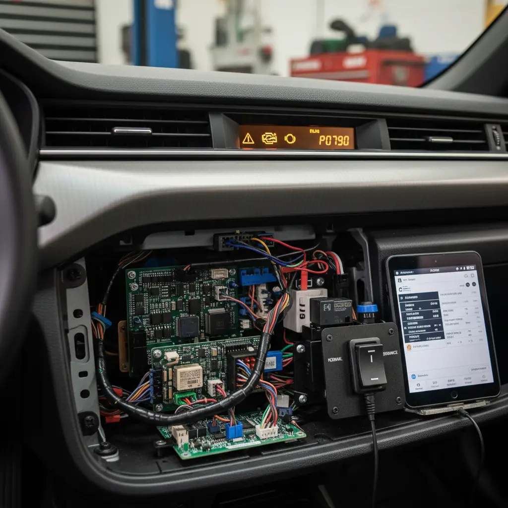 P0790 - Greška u krugu prekidača za normalni/performance režim može uzrokovati probleme prilikom online kupovine ako automobil ne prepoznaje ispravan režim vožnje tokom vožnje do prodavnice.