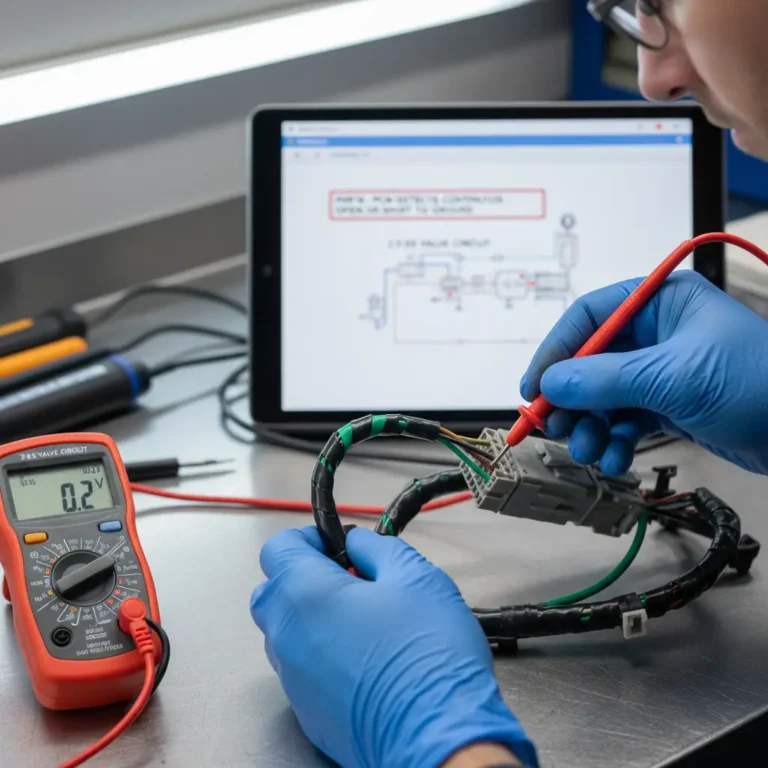 Online kupovina autodijelova: dijagnostički kod P0976, otvoren ili uzemljen kratak spoj u 2-3 SS ventilu, prikaz žica i PCM modula.