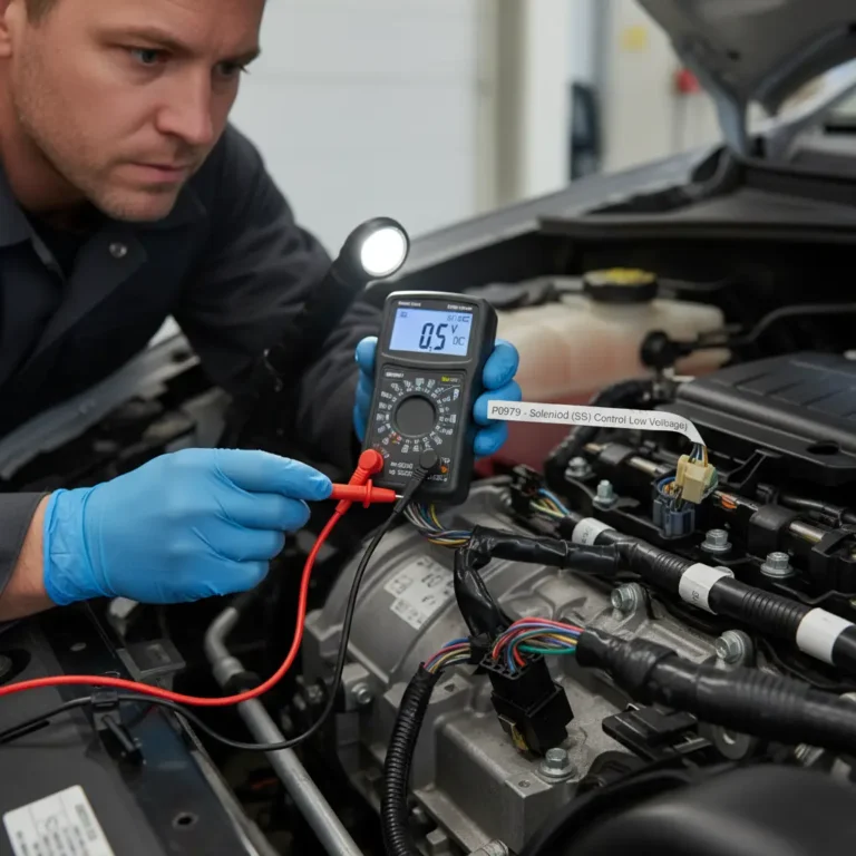 Online kupovina rezervnih delova: prikaz automobila sa oznakom greške P0979 - napon niskog stepena šifre solenoida menjača (TCM).