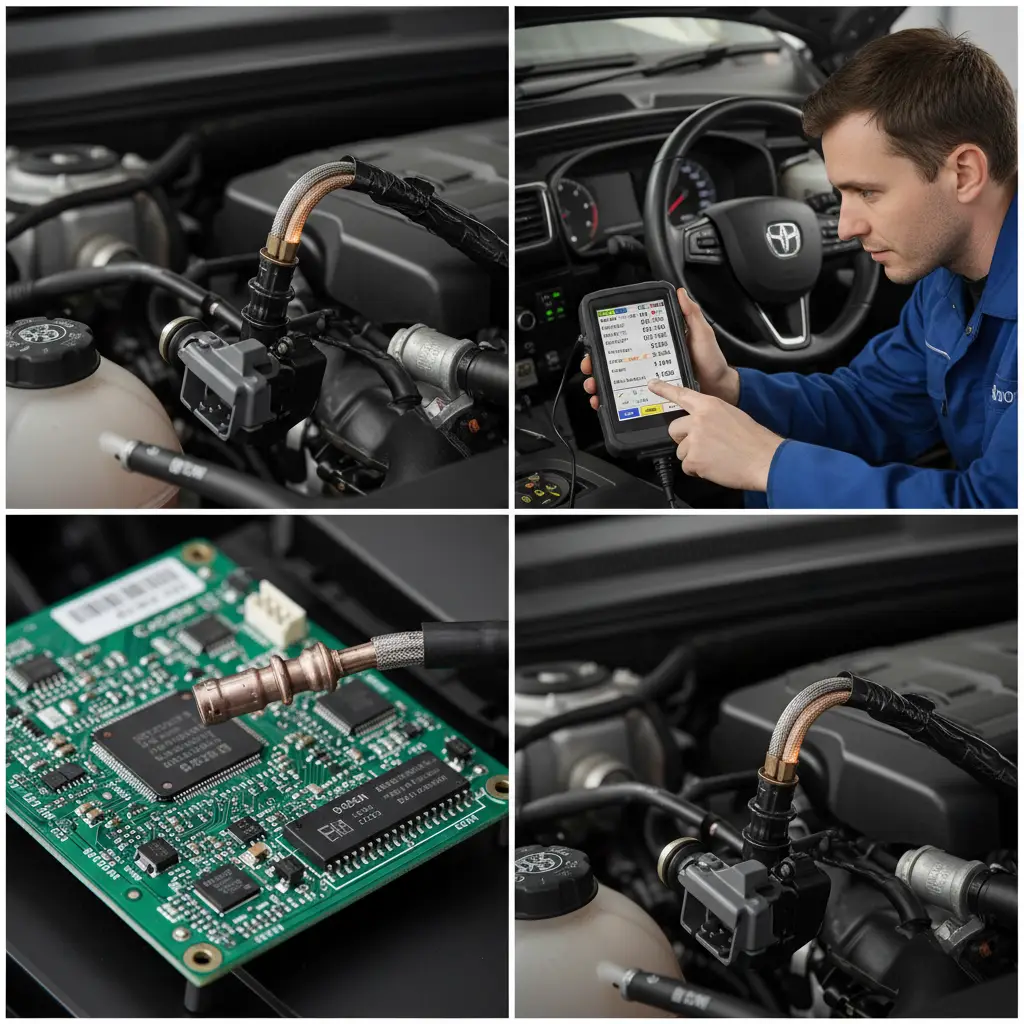 P1032 kod označava problem sa kontrolnim kolom grejača sonde za kiseonik (HO2S) na bankama 1 i 2, senzor 1, što može uticati na performanse automobila, pa je važno prilikom online kupovine auto delova proveriti kompatibilnost senzora i grejača sa vašim vozilom.