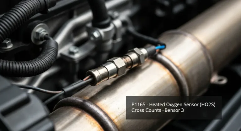 Heated Oxygen Sensor (HO2S) banka 2, senzor 3, automobilski izduvni sistem, prikaz senzora i brojanja prelazaka u radu motora.