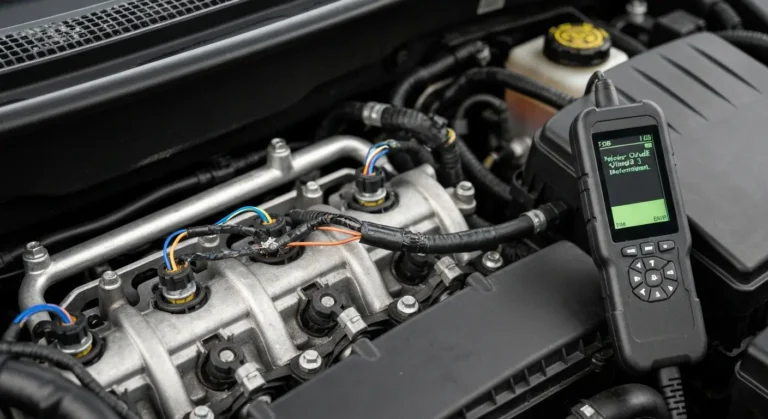 Dijagram prikazuje intermitentni prekid u strujnom krugu injektora cilindra 3, tipičan za P1228 grešku kod automobila.
