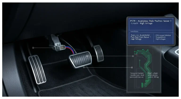 Senzor položaja papučice gasa, P1278 greška – visok napon u krugu senzora 1, dijagnostika i električni priključci automobila.