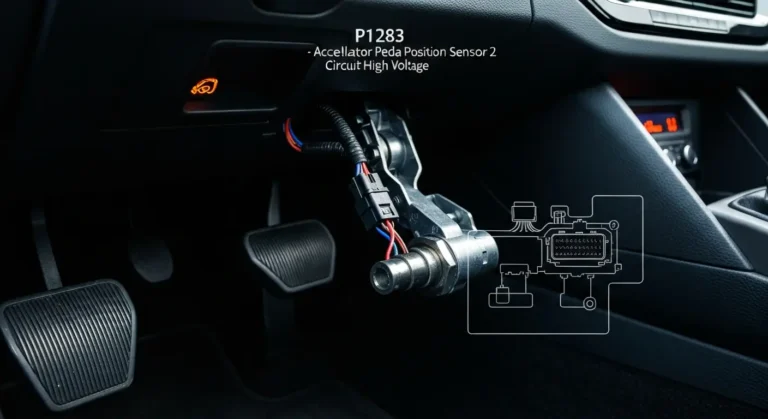 Senzor položaja papučice gasa 2 prikazuje visok napon, što ukazuje na mogući kvar u električnom kolu automobila.