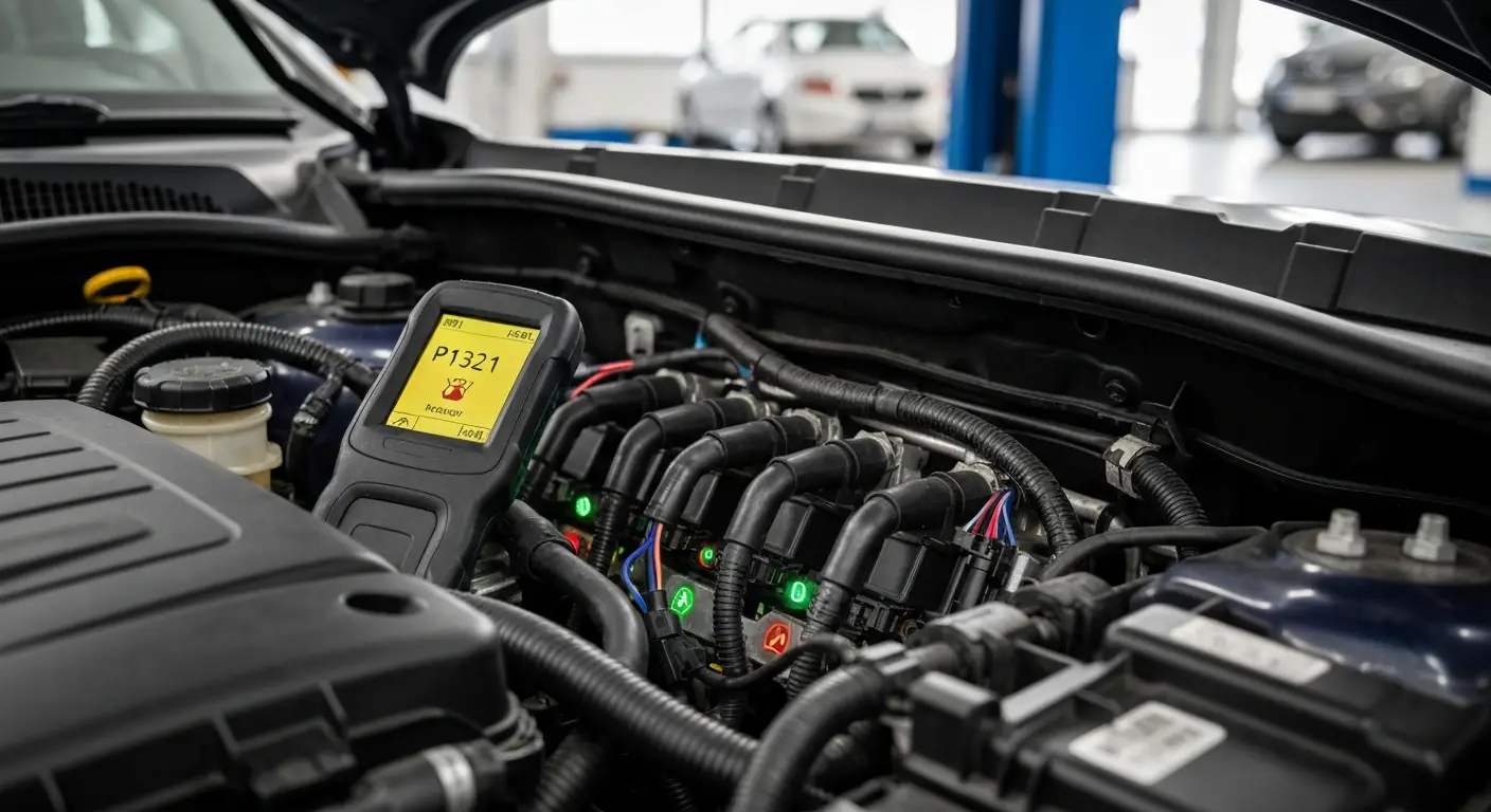 P1321 označava kvar na elektronskom sistemu paljenja, što znači da postoji problem sa radom ili signalima na liniji paljenja motora.