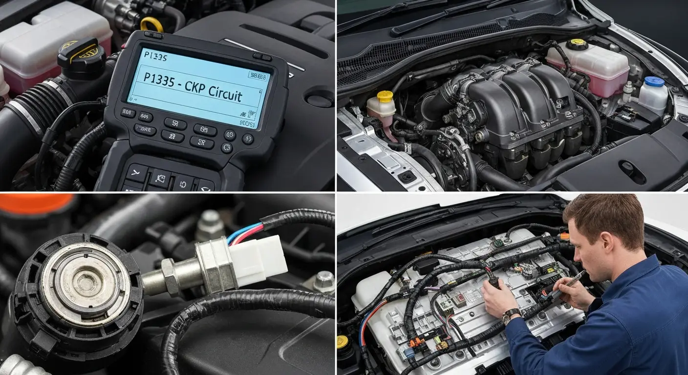 P1335 - CKP Circuit označava grešku u električnom kolu senzora položaja radilice (CKP) u automobilu.
