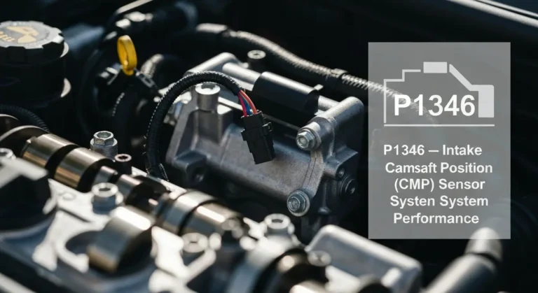 Senzor položaja usisnog bregastog vratila, prikaz greške P1346 u automobilskom motoru, dijagnostika problema sa radom senzora i sistema.