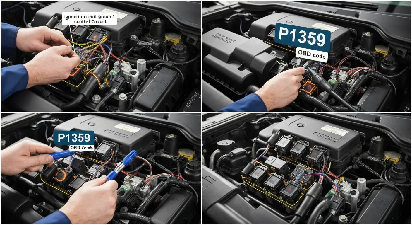 P1359 označava problem u kontrolnom kolu grupe 1 bobine za paljenje, što može dovesti do lošeg rada motora ili paljenja lampice “check engine”.